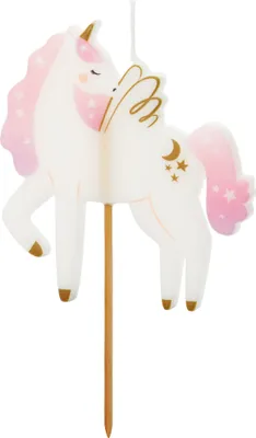 Produktbild von Einhorn Geburtstagskerze, 9 cm, Mix