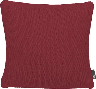 Produktbild von Pichler Baumwollgestrick uni Kissenhülle 2er Set 40 x 40 cm LOLA Rechteck rot