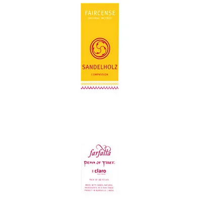 Produktbild von Farfalla Sandelholz / Compassion, Faircense Räucherstäbchen Bio 15g