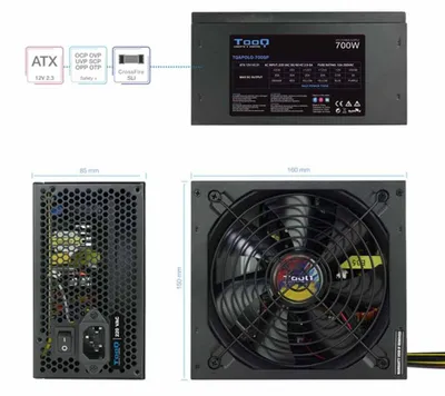 Produktbild von TooQ TQAPOLO-700SP, 700 W, 220 V, 50 - 60 Hz, 2.5 - 5 A, Aktiv, 30 A