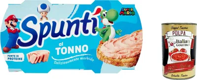 Produktbild von 12x Simmenthal Spuntì al Tonno spalmabile Thunfisch streichbarer Snack (2 x 84g) 100% italienisch + Italian Gourmet polpa 400g