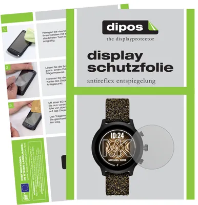 Produktbild von 2x Schutzfolie für Michael Kors Access GO matt Displayschutzfolie Folie Display Schutz dipos