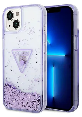 Produktbild von Guess GUHCP14MLFCTPU iPhone 14 Plus / 15 Plus 6,7" lila/lila Hardcase Liquid Glitter Palm Collection Schutzhülle