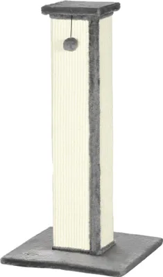 Produktbild von Kratzbaum Katzenbaum, inkl. Spielball, Plüsch, Sisal, 41 cm x 41 cm x 81 cm, Creme + Grau