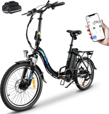 Produktbild von K KAISDA Klapprad E-Bike Elektrofahrrad 20 Zoll, 36V 13Ah Lithium-Akku für Lange Reichweite bis 75KM, All-Terrain Ebike Herren für MTB, Pedelec E-bike