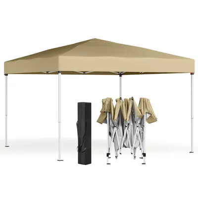 Produktbild von SONGMICS Faltzelt 3 x 3 m, stabil, tragbar, Pavillon für Garten, Hof, Markt, Sonnenschutz, beige
