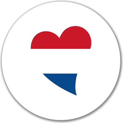 Produktbild von Huuraa Aufkleber Niederlande Flagge Herz 10cm rund Sticker Geschenkidee