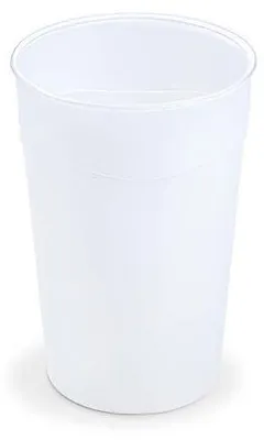 Produktbild von 50x Mehrwegbecher Heißgetränkebecher transparent milchig transluzent Eichstrich 300ml Ø 80mm