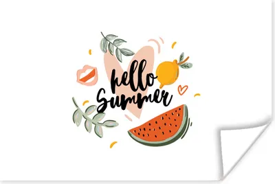 Produktbild von MuchoWow® Poster Zitrone - Wassermelone - Sommer 120x80 cm - Bilder