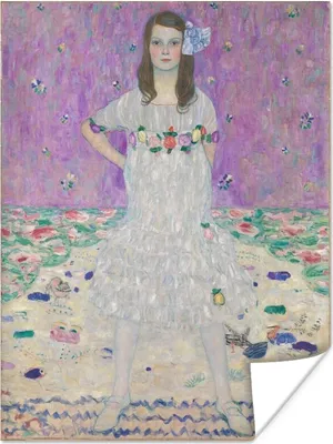 Produktbild von MuchoWow® Poster Porträt von Mada Primavesi - Gemälde von Gustav Klimt 90x120 cm - Wohnzimmer
