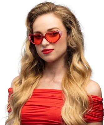 Image de Partybrille Love rot
