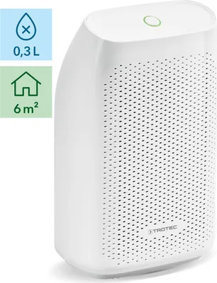 Produktbild von TROTEC Peltier-Luftentfeuchter TTP 5 E Luftentfeuchter Luftreiniger elektrischer Raumentfeuchter kompakter Lufttrockner für Wohnung, Büro, Schränke, Vorratskammern mit 700 ml Wassertank