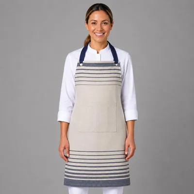 Produktbild von Latzschürze B 75 x L 100 cm, navy : navy : 100% Baumwolle