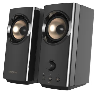 Produktbild von Creative Labs Creative T60, Voller Bereich, 2.0 Kanäle, Verkabelt & Kabellos, 30 W, Schwarz