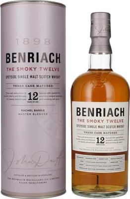 Produktbild von BenRiach 12 Years Smoky + Box 700ml 46% Vol.