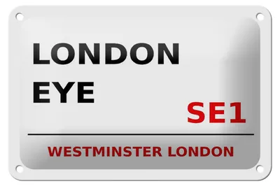 Produktbild von Blechschild London 18x12cm Westminster London Eye SE1