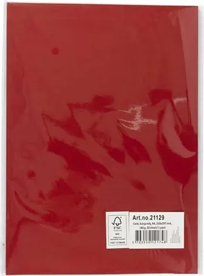 Immagine prodotto di Cartone A4 rosso scuro 180 g/m², cartone per artigianato, pittura e bricolage - confezione da 20 pz