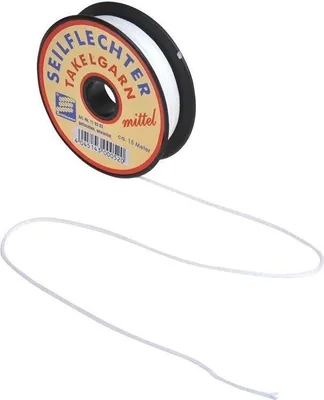 Productafbeelding van Springtouw. Medium. Gewaxt. 15 meter. Wit