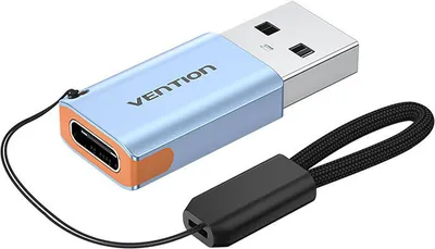 Image de Vention Adaptateur Usb Cuah0, Usb-A 3.1 Mâle vers Usb-C Femelle (Gris)