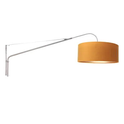 Produktbild von Steinhauer Wandleuchte Elegant Classy 1-flammig Gebürsteter Stahl / Samtgold 139x50cm