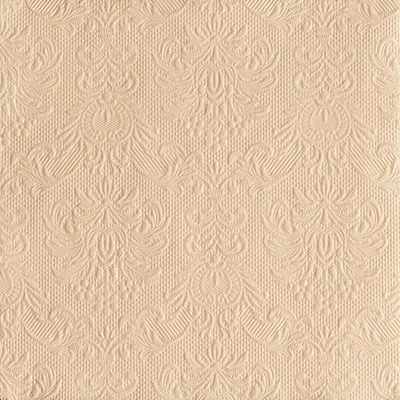 Produktbild von Servietten Papier 33x33cm 3-lagig Elegance geprägt 15 Stück Beige