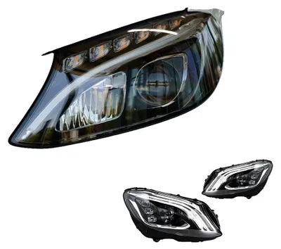 Produktbild von Scheinwerferanbau, kompatibel mit Benz W205, langlebiges Design, hohe Sichtbarkeitseigenschaften, Für 15-18 Xenon