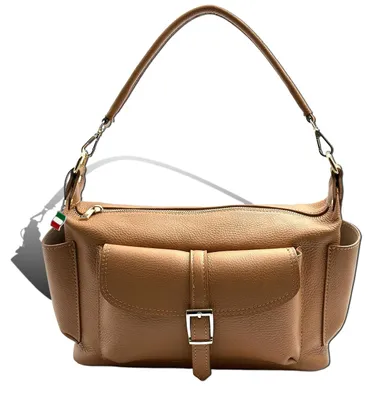 Produktbild von Florence Damen Schultertasche Echtleder Tasche braun D2OTF860C4