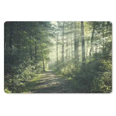 Produktbild von MuchoWow® Schreibtischunterlage Wald - Weg - Sonne - Bäume - Grün - Natur 60x40 cm - XXL Mauspad - Großes Mauspad