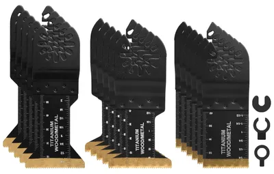 Produktbild von Solidchoice – 16 Stück Sägeblätter für Stichsäge – Multitool-Set mit Titanbeschichtung