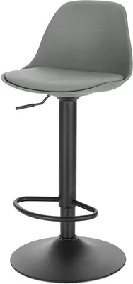 Produktbild von EUGAD Barhocker 1er Set Gepolsterter Drehhocker, Höhenverstellbar, Grau