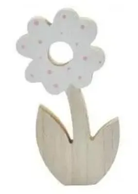 Immagine prodotto di Fiore di legno bianco 17,5 cm