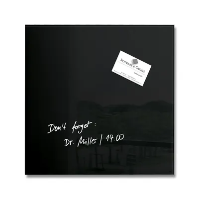 Obrázok produktu pre SIGEL GL157 Sklenená magnetická tabuľa Artverum - čierna, 30 x 30 cm