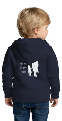 Produktbild von Spreadshirt Mir Reichts Ich Geh Reiten Lustiger Pferde Spruch Kinder Premium Organic Zip Hoodie, 122/128 (6 Jahre), Navy