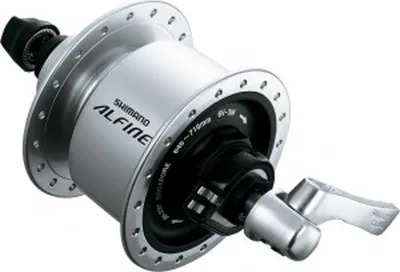 Produktbild von SHIMANO EDHS501ASG Vorderrad-Nabendynamo 'Alfine' DH-S501, Centerlock, 3 Watt, 100 mm, 36 Loch, Schnellspanner, silber