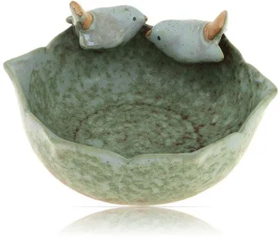 Obrázok produktu pre Zimné kúpeľ pre vtáky do exteriéru, zelené, 16 x 6 cm
