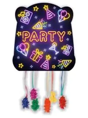 Glow-Party-Piñata, 30 cm, bunt, für Kinderfeste