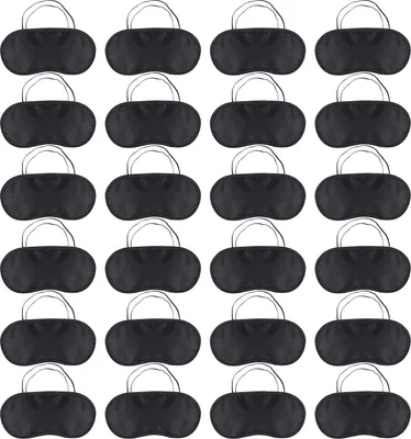 Produktbild von Pack of 24 Sleeping Masks for Side Sleepers, Ultra Soft Eye Mask, Sleep Masks, Light Blocking Blindfold for Sleeping with Adjustable Strap for Men, Women, Children