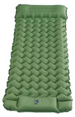 Produktbild von Isomatte Camping 200x66x9 cm - Luftmatratze mit Fußpumpe & Kissen, kompakt für Wandern & Strand