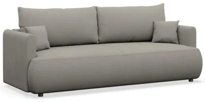 Produktbild von Selsey Ovo Mini – 3-Sitzer Schlafsofa mit Bettkasten, Chenille Easy-Clean, hellgrau