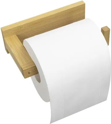 Produktbild von Bambus-Toilettenpapierhalter Wandmontage selbstklebend