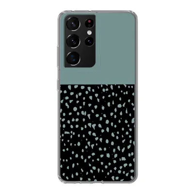 Produktbild von MuchoWow® Handyhülle Schutzhülle Hülle für Samsung Galaxy S21 Ultra Polka dots - Grün - Schwarz Silikon Softcase Handy Hülle - Mobiltelefon