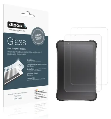 Produktbild von 2x Schutzfolie für Topicon MDT1065 matt - Anti-Shock 9H Folie dipos Glass Kunststoffglas