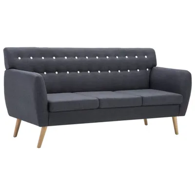 Obrázok produktu pre vidaXL 3-miestna pohovka látka 172x70x82 cm tmavosivá