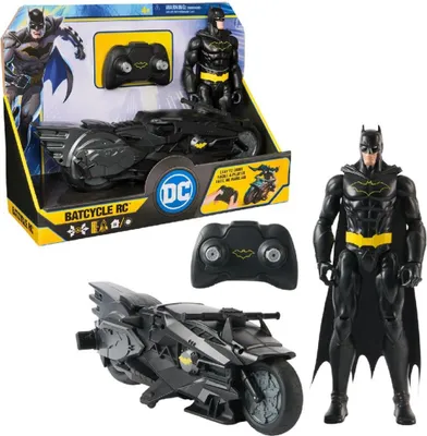 Obrázok produktu pre DC Comics DCR RDC 12in Core Batcycle RC GML, Motocykel, 4 rok / roky, Plast, Čierna