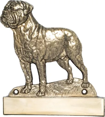 Immagine prodotto di Bulmastif - Targhetta con cane, targhetta in ottone, targhetta personalizzata per porta con marchio Art-Dog