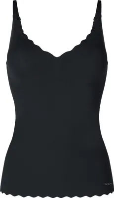 Produktbild von SKINY Damen Spaghetti-Shirt - Top, V-Ausschnitt, Pads, Micro Lovers, Mikrofaser Schwarz L