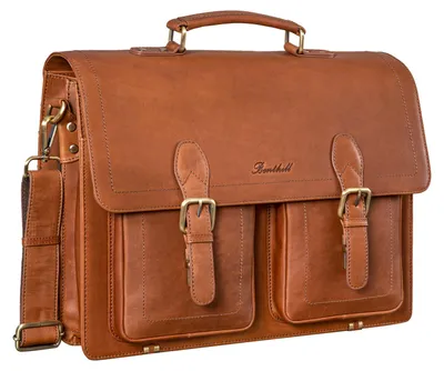 Produktbild von Benthill Aktentasche aus Echtleder - Lehrertasche - Umhängetasche - Leder-Tasche Business - Große Leder Herren Arbeitstasche aus Büffelleder