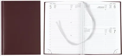 Imagen del producto de Calendario de escritorio - 1 día / 1 página, 15 x 21 cm, color burdeos
