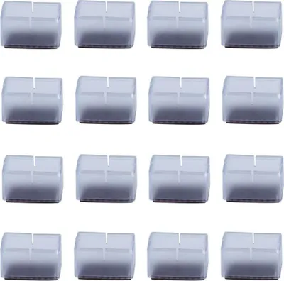 Productafbeelding van Famanu meubelpotenbeschermers, 16 stuks - siliconen, vierkant, 48-55 mm