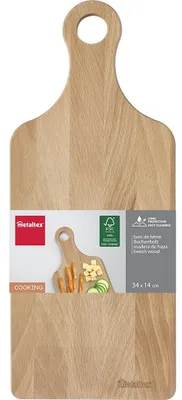 Zdjęcie produktu dla Metaltex Półka z drewna bukowego z uchwytem 34X14 Cm